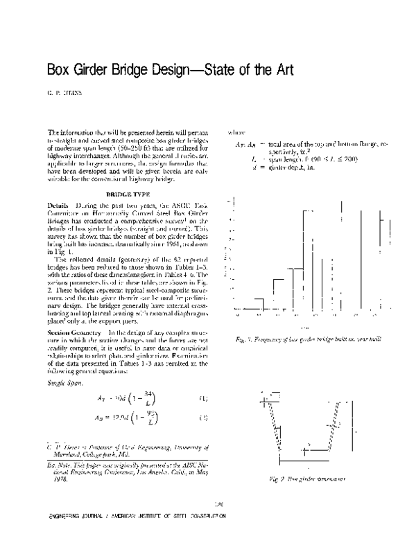(PDF) Box Girder Bridge Design; State of the Art Alvaro Carranza