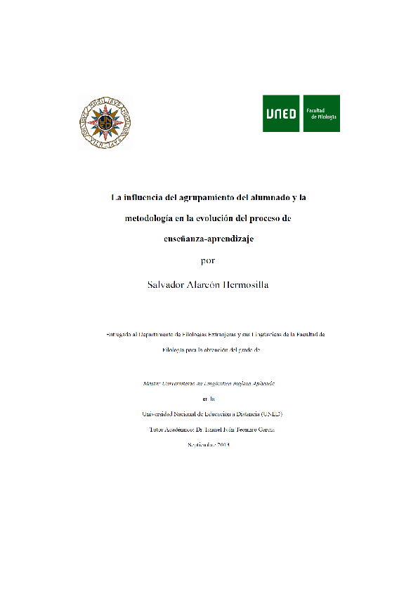 (PDF) La influencia del agrupamiento del alumnado y la metodología en