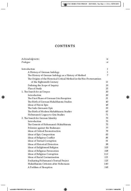 First page of “The Nay Science Contents and Themes”