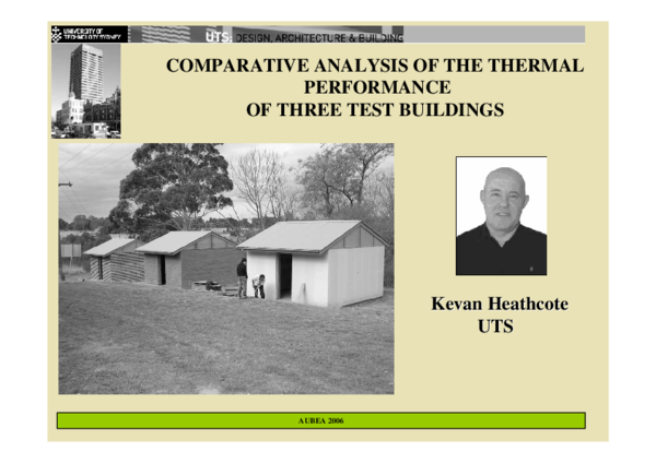 (PDF) COMPARATIVE ANALYSIS OF THE THERMAL PERFORMANCE OF THREE TEST ...