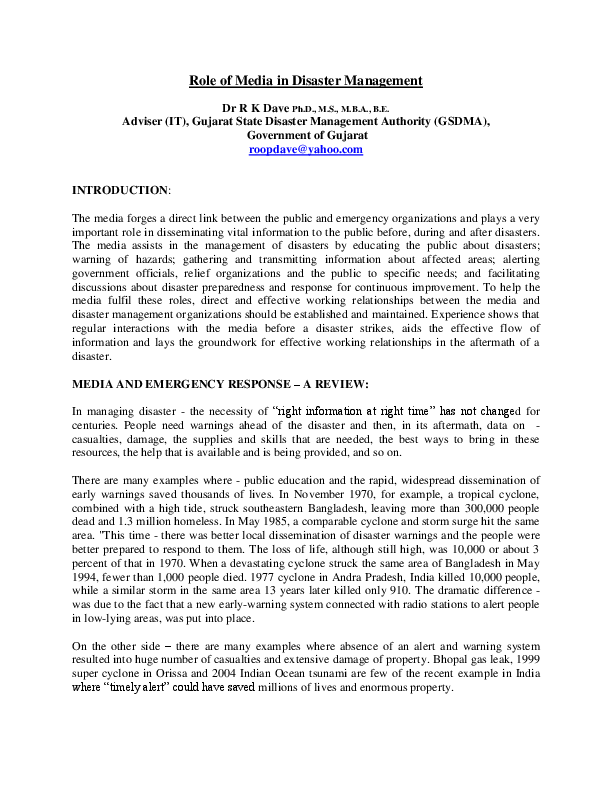 pdf-role-of-media-in-disaster-management-dr-dave-2