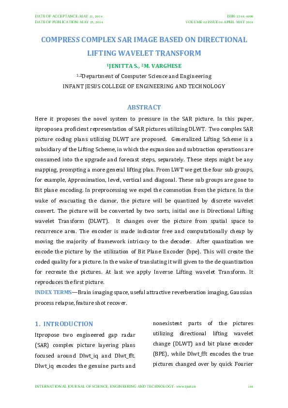 (PDF) COMPRESS LIFTING 1 IJSET JOURNAL Academia.edu