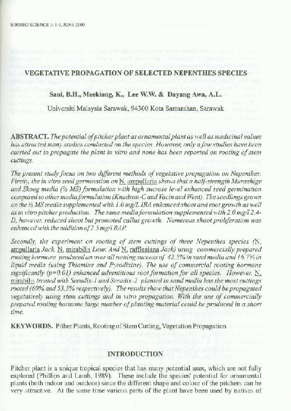 Vegetative propagation by leaves image