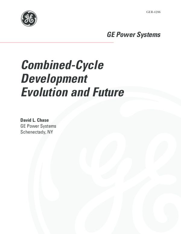 (PDF) GE Power Systems Combined-Cycle Development Evolution and Future