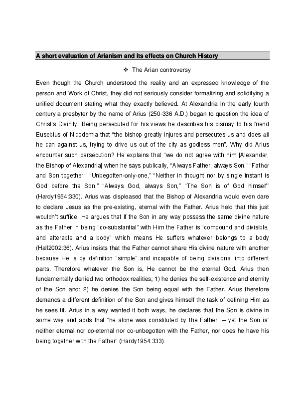 Essay on arianism image