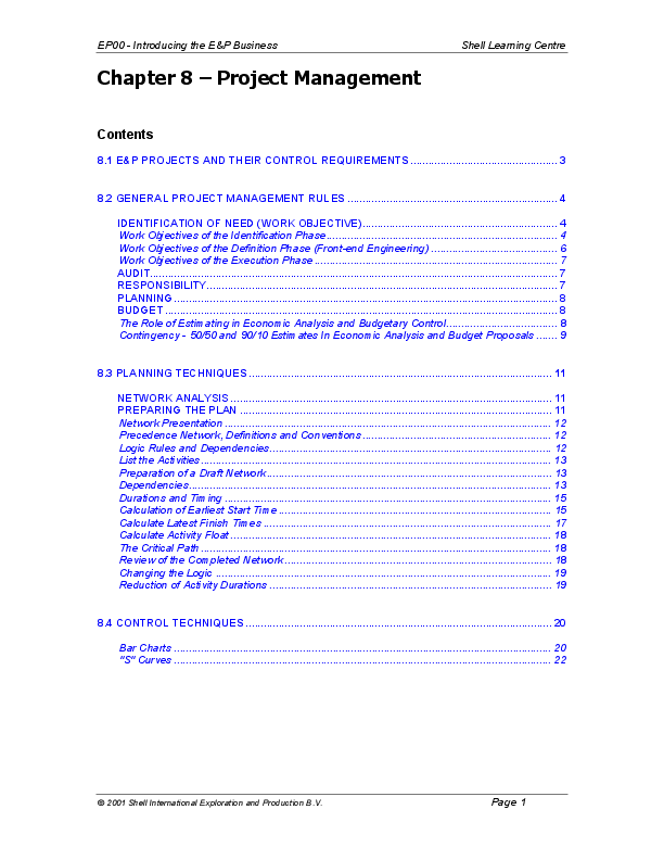 (PDF) EP00 -Introducing the E&P Business Shell Learning Centre Contents
