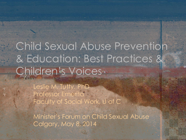 (PPT) Child sexual abuse prevention & education: Best practices ...