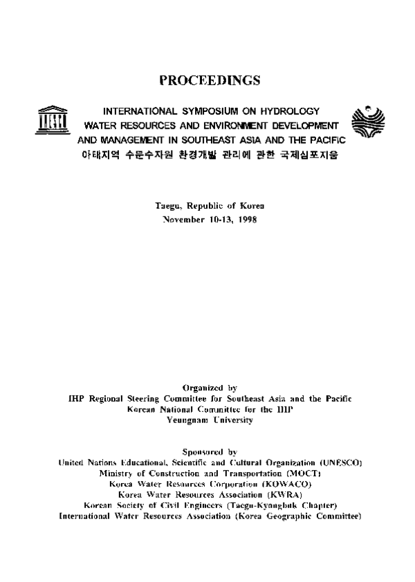 (PDF) International Symposium on Hydrology Water Resources and ...