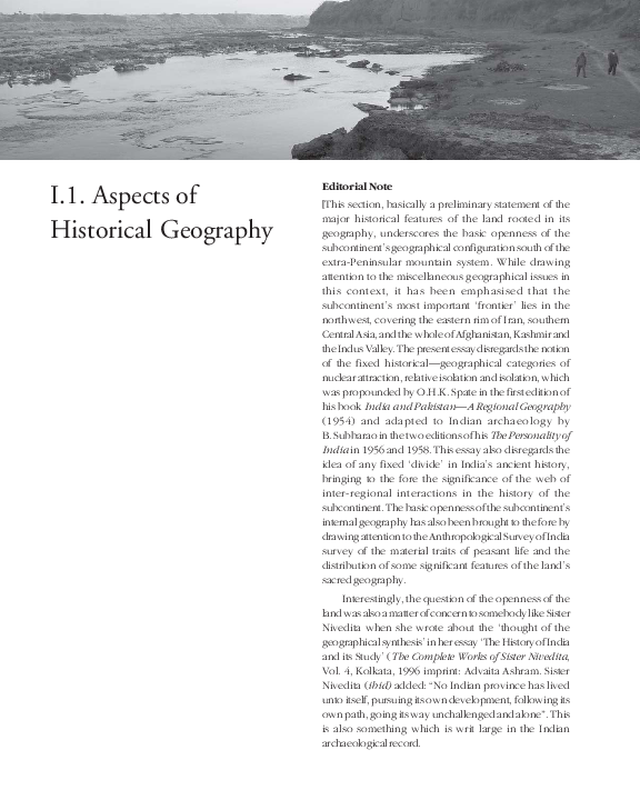(PDF) I.1. Aspects of Historical Geography Editorial Note