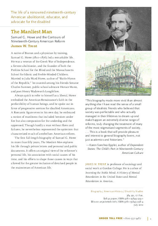 (PDF) The Manliest Man: Samuel G. Howe and the Contours of Nineteenth ...