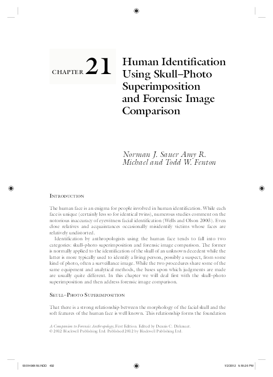 (PDF) Human Identification Using Skull-Photo Superimposition and ...