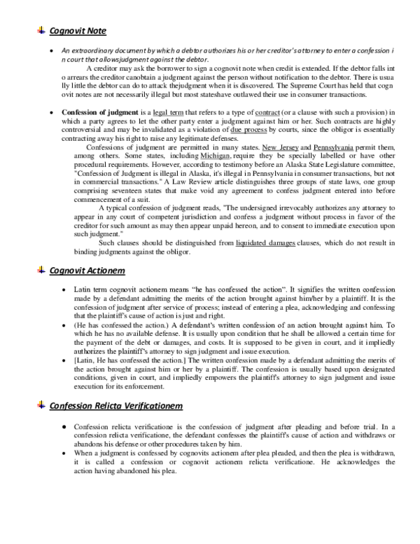 (DOC) Cognovit Note