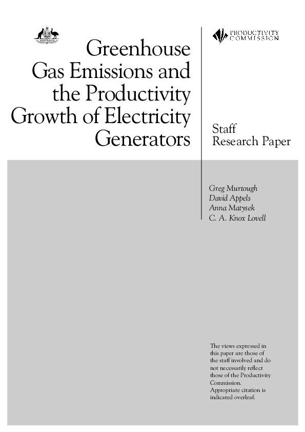 (PDF) Greenhouse gas emissions and the productivity growth of ...