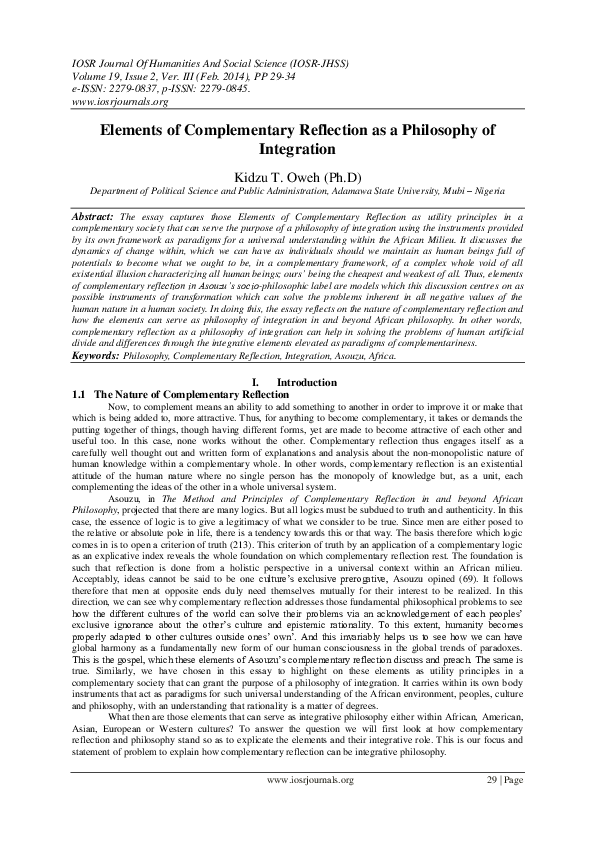 Reflection essay thesis picture