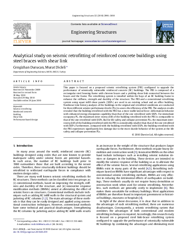 (PDF) Analytical study on seismic retrofitting of reinforced concrete ...