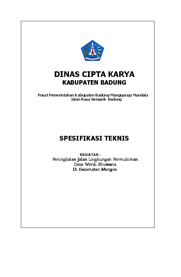 (PDF) DINAS CIPTA KARYA KABUPATEN BADUNG