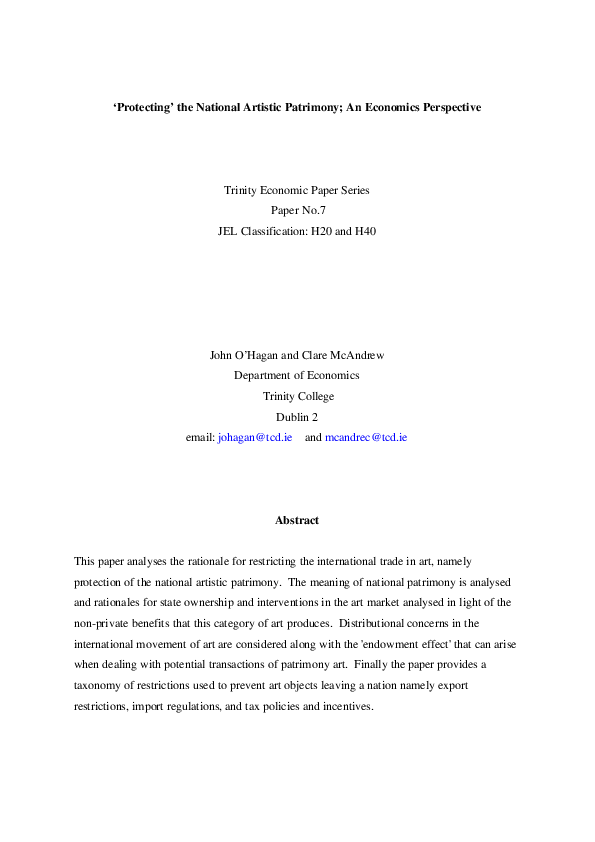 National patrimony essay picture