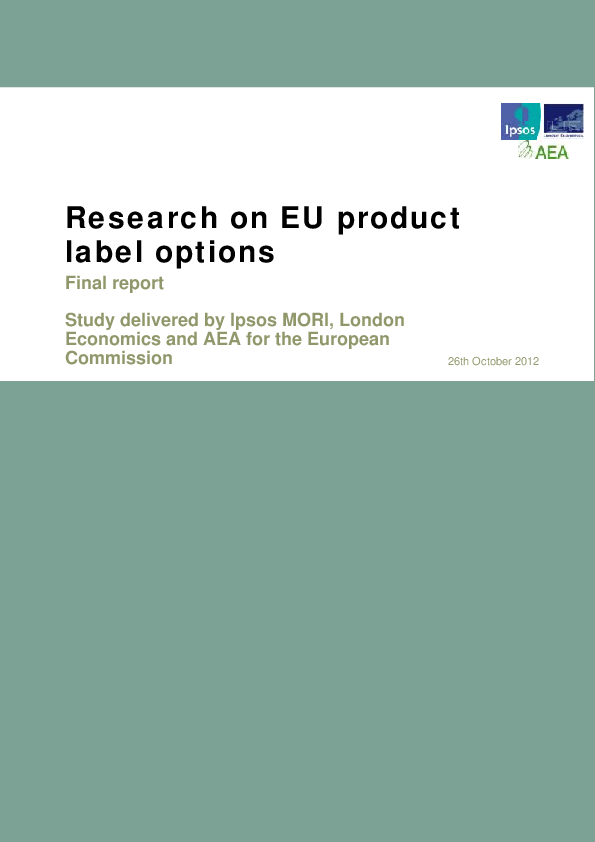 (PDF) REPORT VERSION Final report PROJECT NAME Product Labelling ...