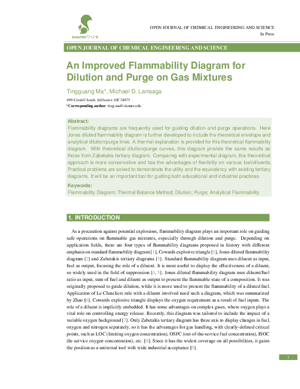 (PDF) An Improved Flammability Diagram for Dilution and Purge on Gas