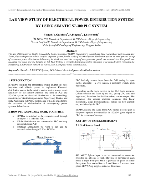 (PDF) LAB VIEW STUDY OF ELECTRICAL POWER DISTRIBUTION SYSTEM BY USING