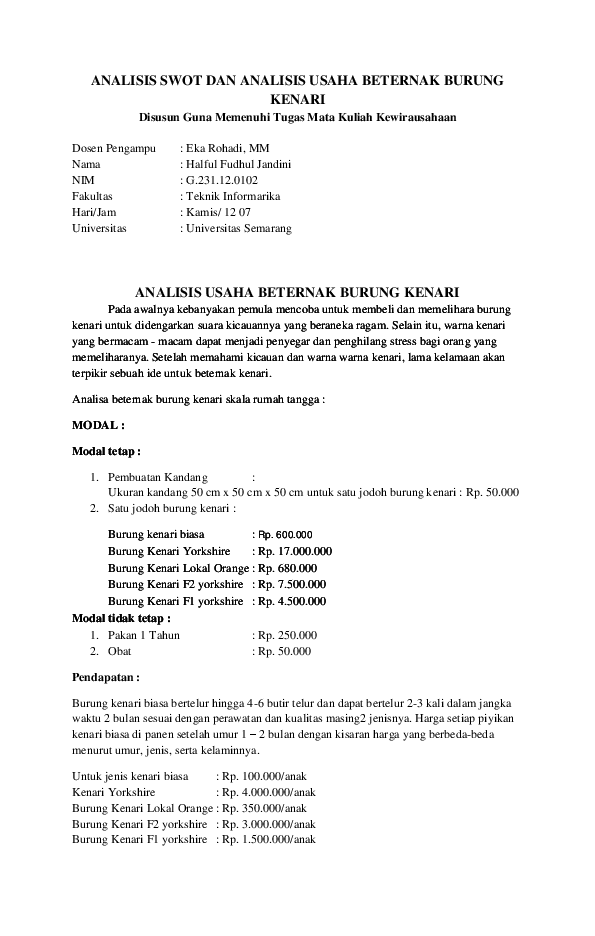 Contoh Proposal Usaha Dengan Analisis Swot Contoh Contoh Proposal Usaha Dengan Analisis Swot Contoh