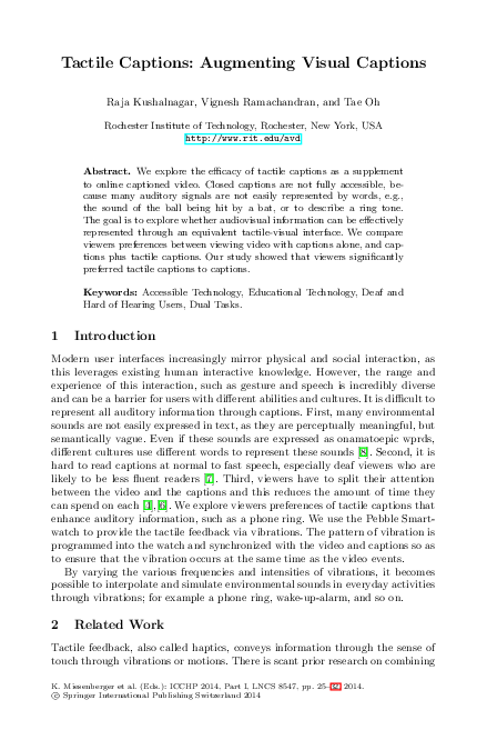 (PDF) Tactile Captions: Augmenting Visual Captions