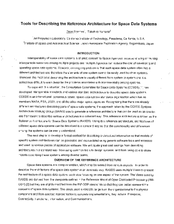  pdf tools for describing the reference architecture for space data