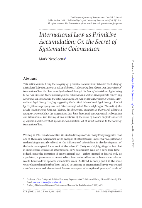 Primitive accumulation essay image