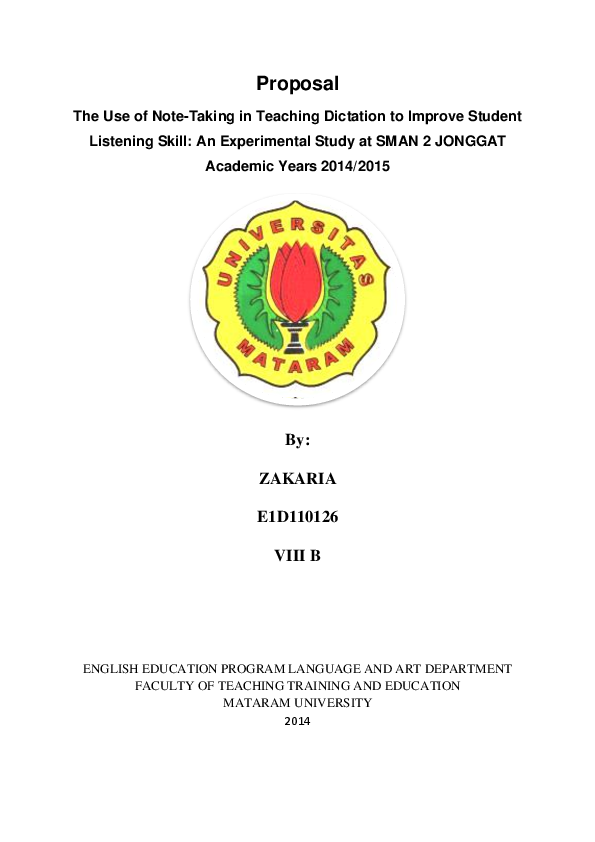 Doc Dictation Method To Improve Student Listening Skill Zakaria Hahn Academia Edu