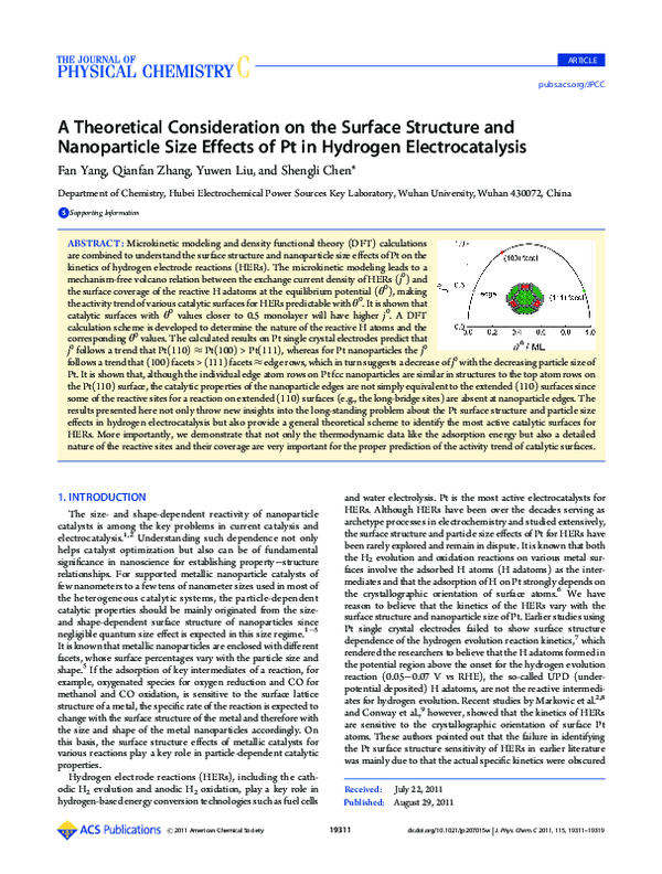 (PDF) A Theoretical Consideration on the Surface Structure and ...