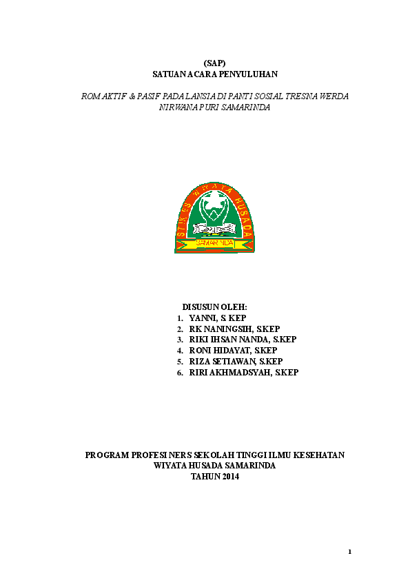 Sop Home Care Lansia
