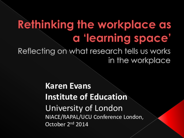 (PPT) Rethinking the workplace as a learning space