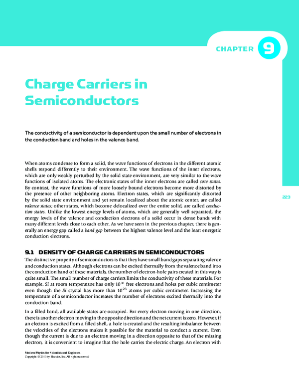(PDF) Charge Carriers In Semiconductors 