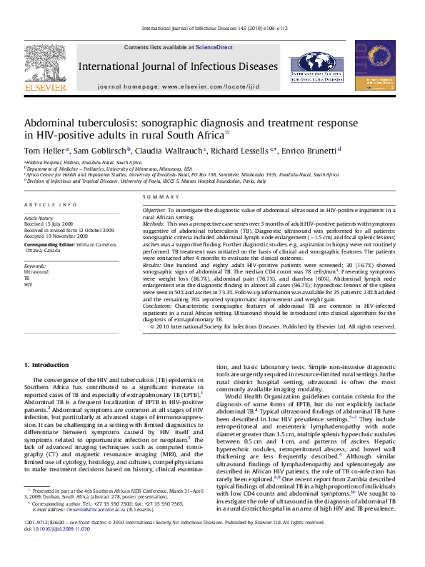 Abdominal tuberculosis thesis picture