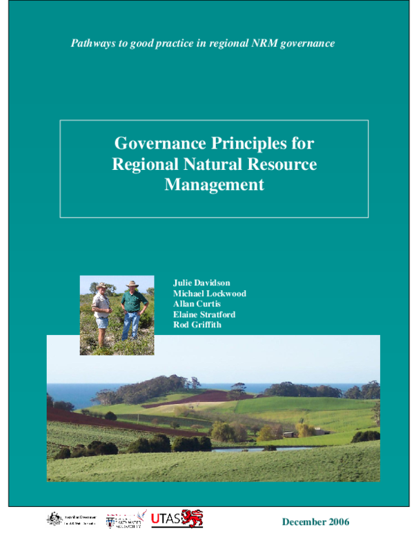 (PDF) Governance Principles for Regional Natural Resource Management