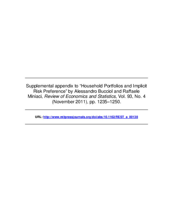 (PDF) Supplemental appendix to 