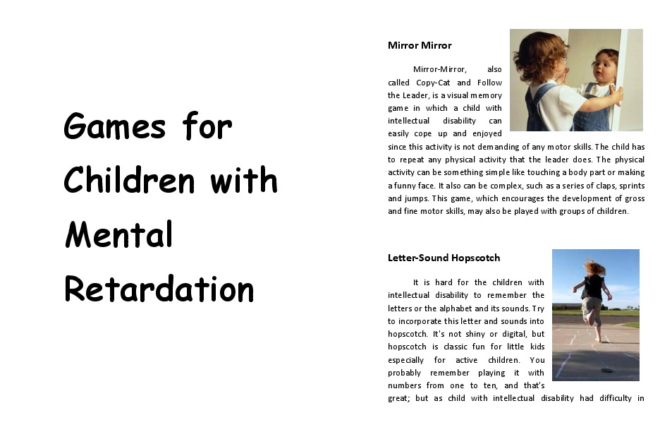 Games for Children with Mental Retardation Ehrole Gonzales Academia.edu