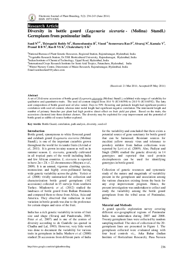 Bottle gourd research paper pdf image