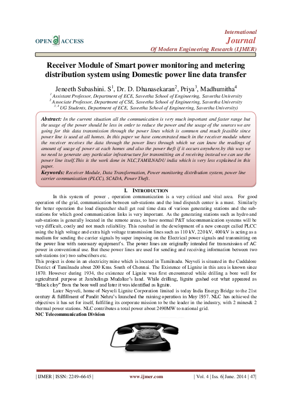 (PDF) Receiver Module of Smart power monitoring and metering ...