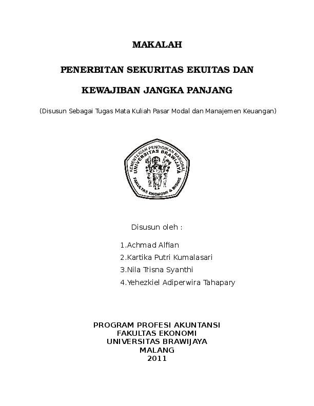 Doc 59601724 Makalah Presentasi Pasar Modal Gaby Siola Academia Edu