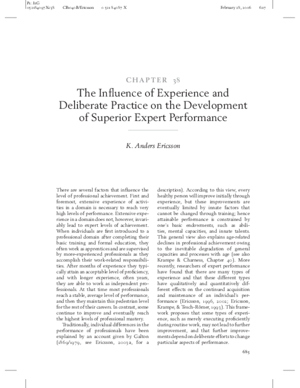 (PDF) The role of deliberate practice in the acquisition of expert ...