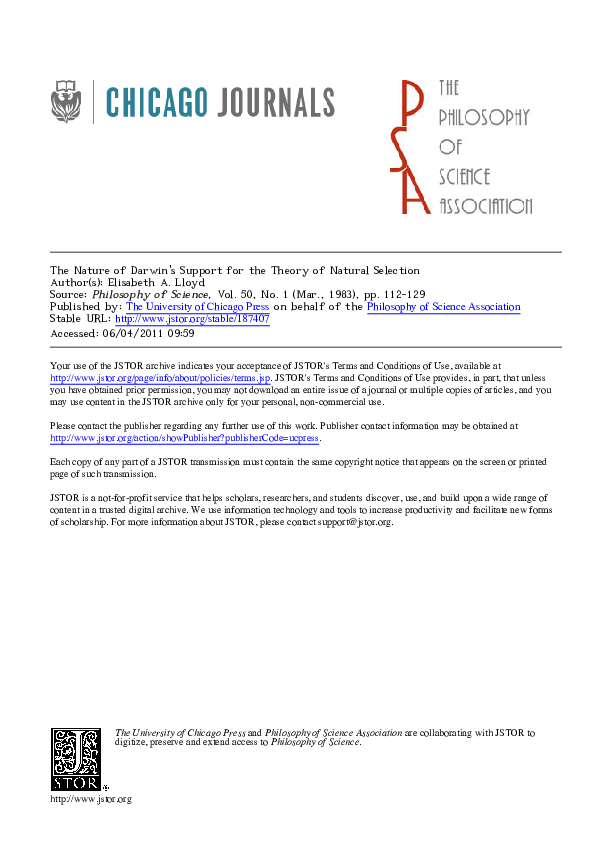 Darwin's theory of natural selection summary picture