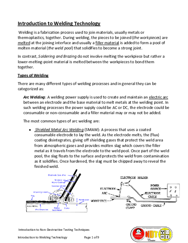 (PDF) Introduction to NonDestructive Testing Techniques Introduction