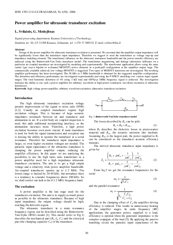 High power ultrasonic transducer picture