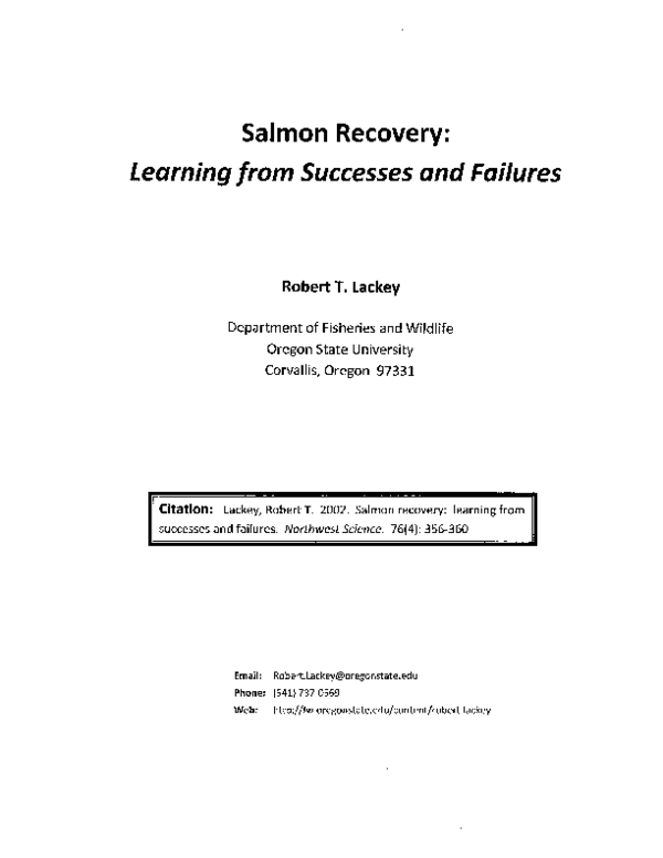 Salmon recovery essay 07 image