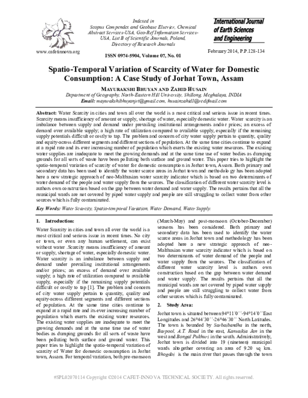 SPATIO TEMPORAL PATTERNS OF DOMESTIC WATER DISTRIBUTION CONSUMPTION visual data 3
