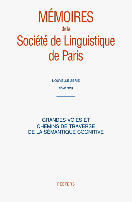 (PDF) Sémantique cognitive et changement lexical