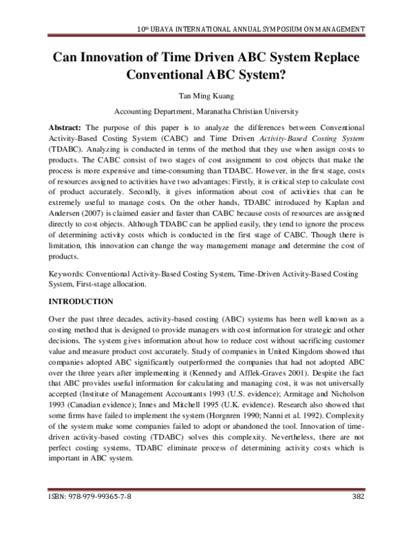 Activity based costing picture