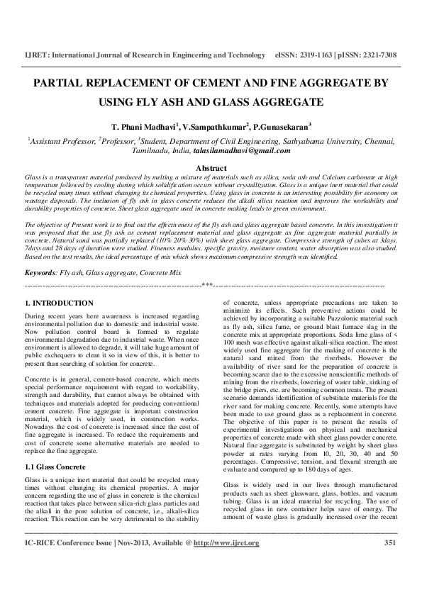 Pulverized glass bottles as an alternative for construction materials picture