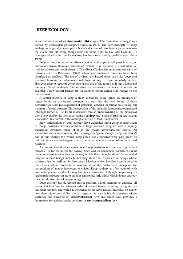 Ecology take home essay 1989 picture